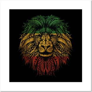 Rasta Lion Roots Rock Reggae Posters and Art